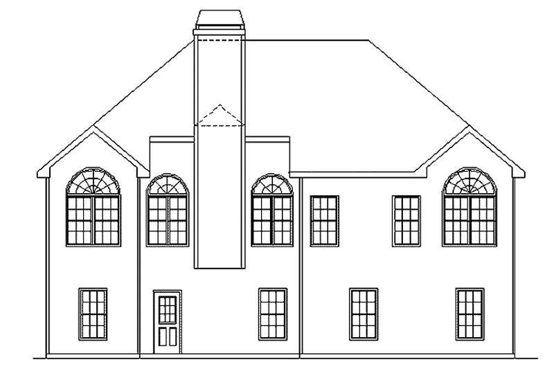 Home Plan - Exterior - Rear Elevation for Mediterranean House Plan #927-68 - 3 bed, 2 bath