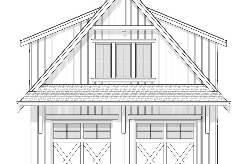 House Blueprint - Exterior - Front Elevation 6 for Farmhouse House Plan #1114-45 - 2 bed, 1 bath