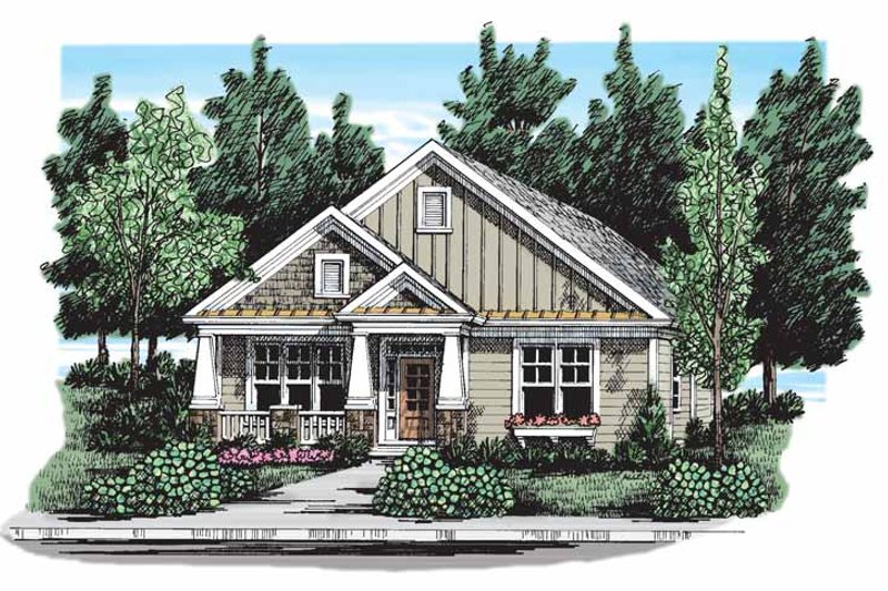 Dream House Plan - Craftsman Exterior - Front Elevation Plan #927-297