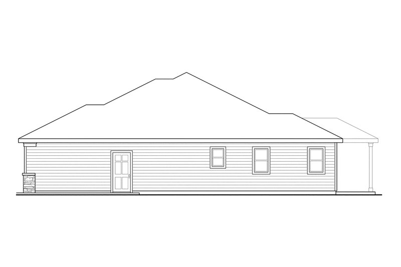 House Blueprint - Exterior - Other Elevation for Ranch House Plan #124-902 - 3 bed, 2 bath