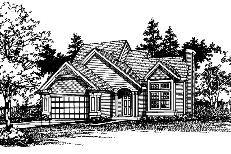 Home Plan - Exterior - Front Elevation 3 for Traditional House Plan #320-754 - 3 bed, 2.5 bath