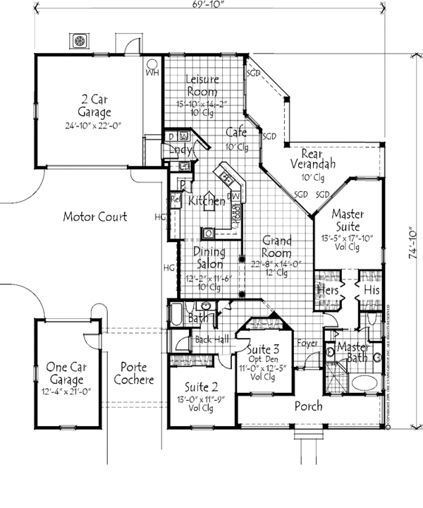 House Design - Country Floor Plan - Main Floor Plan #1007-53