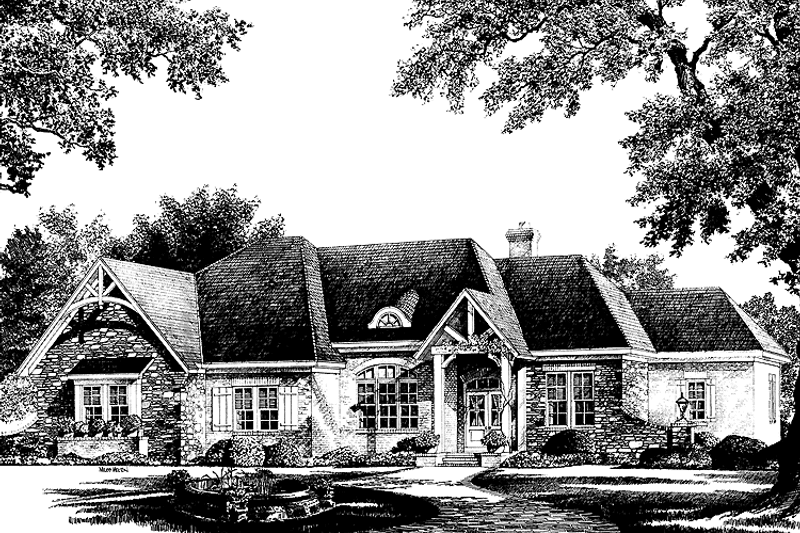 Home Plan - Exterior - Front Elevation 3 for Country House Plan #952-273 - 4 bed, 2.5 bath