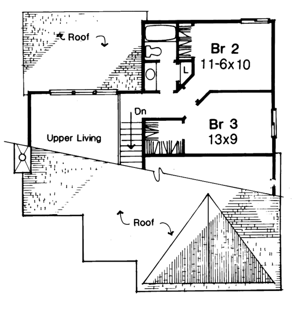 Architectural House Design - Contemporary Floor Plan - Upper Floor Plan #320-1496