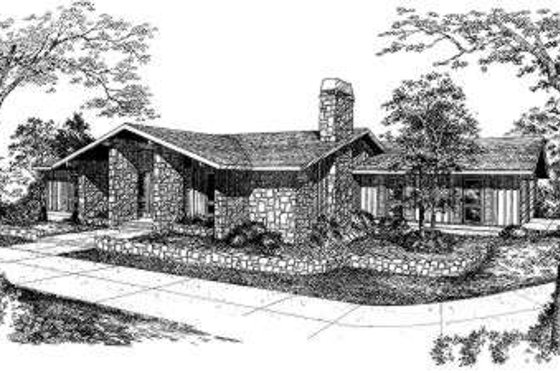 Exterior - Front Elevation for Modern House Plan #322-108 - 3 bed, 2 bath