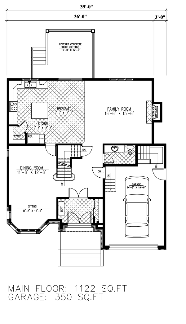 Cottage Floor Plan - Main Floor Plan #138-386