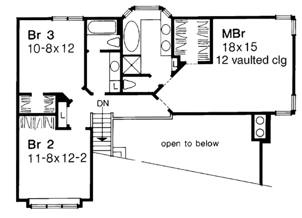 House Plan Design - Country Floor Plan - Upper Floor Plan #320-672