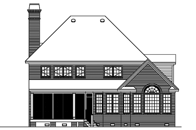 Home Plan - Exterior - Rear Elevation for Country House Plan #929-657 - 3 bed, 2.5 bath