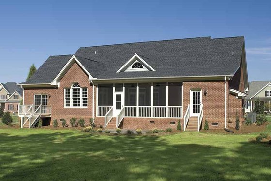 Exterior - Rear Elevation 1 for Country House Plan #929-477 - 4 bed, 2.5 bath