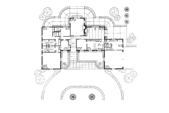 Floor Plan - Main Floor for Country House Plan #72-604 - 3 bed, 5 bath