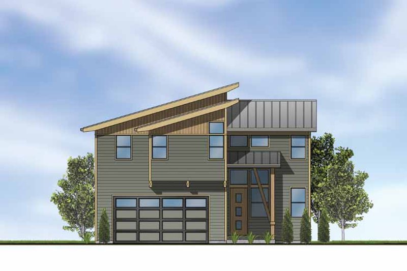 Home Plan - Exterior - Front Elevation 3 House Plan #569-14 - 3 bed, 2.5 bath