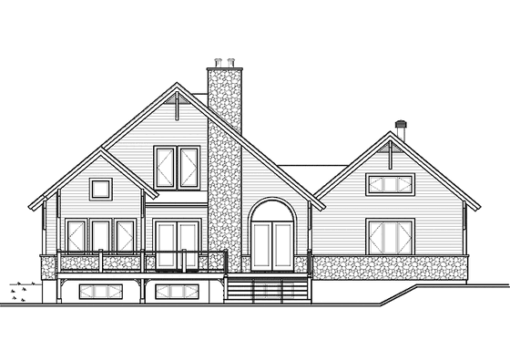 Exterior - Rear Elevation 5 for Craftsman House Plan #23-2485 - 3 bed, 2.5 bath