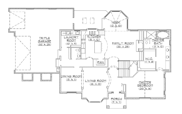 Dream House Plan - Traditional Floor Plan - Main Floor Plan #945-50