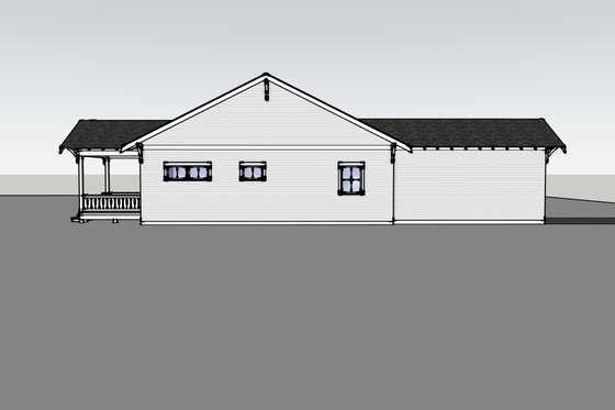 Exterior - Other Elevation 1 for Bungalow House Plan #1105-18 - 2 bed, 1 bath