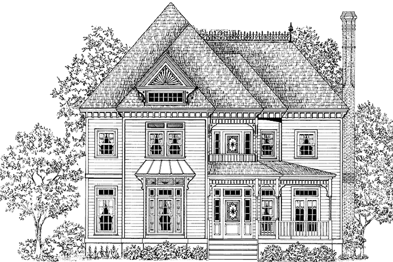 Dream House Plan - Victorian Exterior - Front Elevation Plan #1014-35