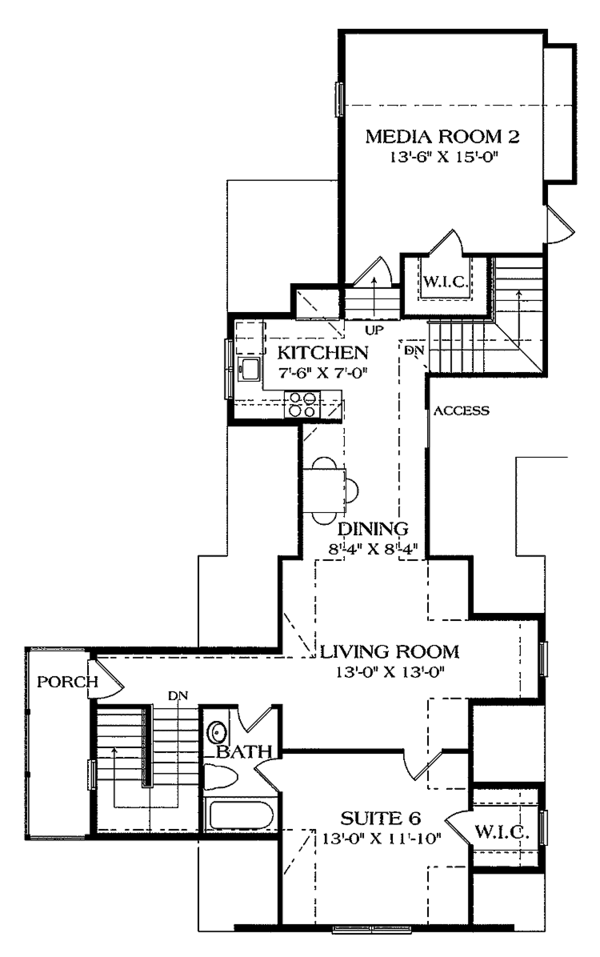Dream House Plan - Craftsman Floor Plan - Upper Floor Plan #453-470