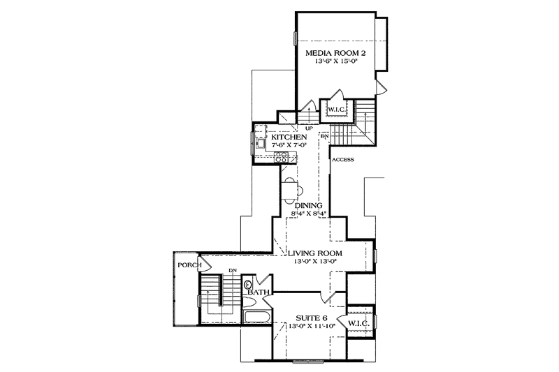 House Plan Design - Floor Plan - Upper Floor for Craftsman House Plan #453-470 - 6 bed, 5.5 bath