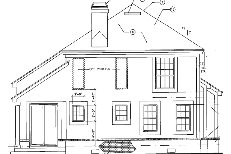 Home Plan - Exterior - Rear Elevation for Mediterranean House Plan #417-673 - 3 bed, 2.5 bath