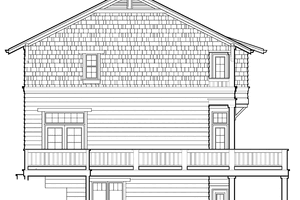 Exterior - Rear Elevation for Craftsman House Plan #48-782 - 3 bed, 2.5 bath