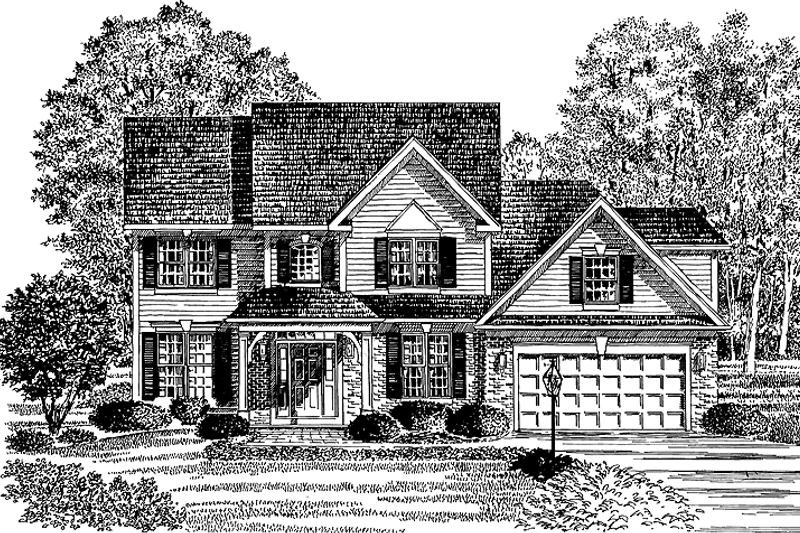 Architectural House Design - Country Exterior - Front Elevation Plan #316-188