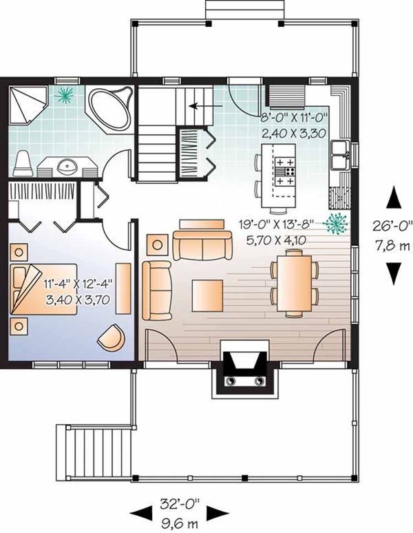Home Plan - Craftsman Floor Plan - Main Floor Plan #23-2462