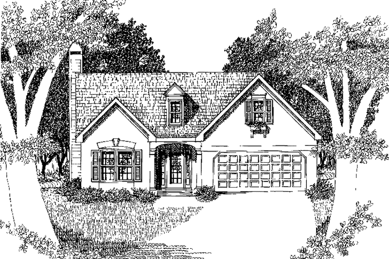 Architectural House Design - Ranch Exterior - Front Elevation Plan #129-172