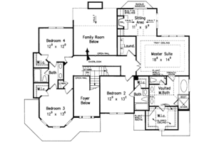Floor Plan - Upper Floor for Traditional House Plan #927-201 - 5 bed, 4 bath