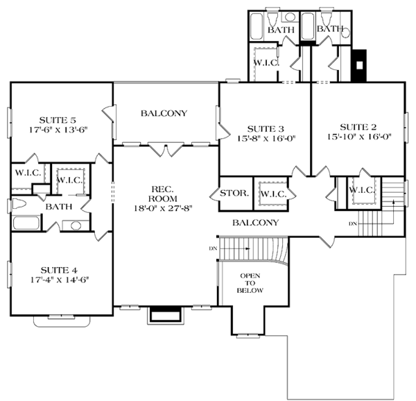 Home Plan - Country Floor Plan - Upper Floor Plan #453-248