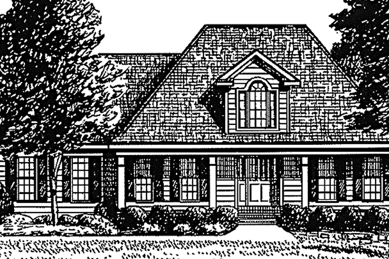 Home Plan - Country Exterior - Front Elevation Plan #34-264