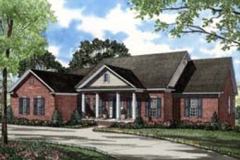 Architectural House Design - Traditional Exterior - Front Elevation Plan #17-169