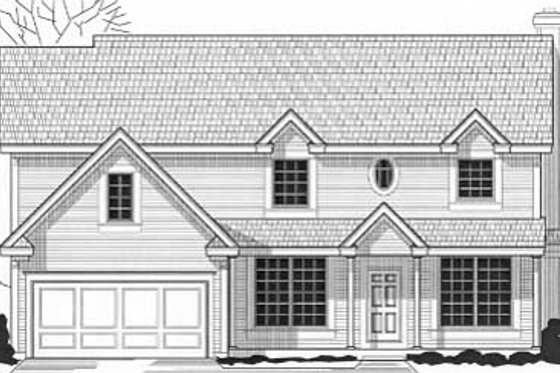 Exterior - Front Elevation for Traditional House Plan #67-511 - 4 bed, 2.5 bath