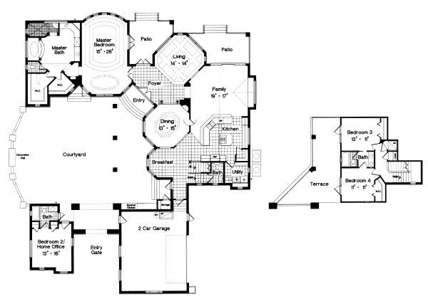 European Floor Plan - Main Floor Plan #417-376