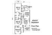 Cottage Style House Plan - 3 Beds 2 Baths 1381 Sq/Ft Plan #513-2211 