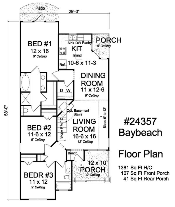 Cottage Floor Plan - Main Floor Plan #513-2211