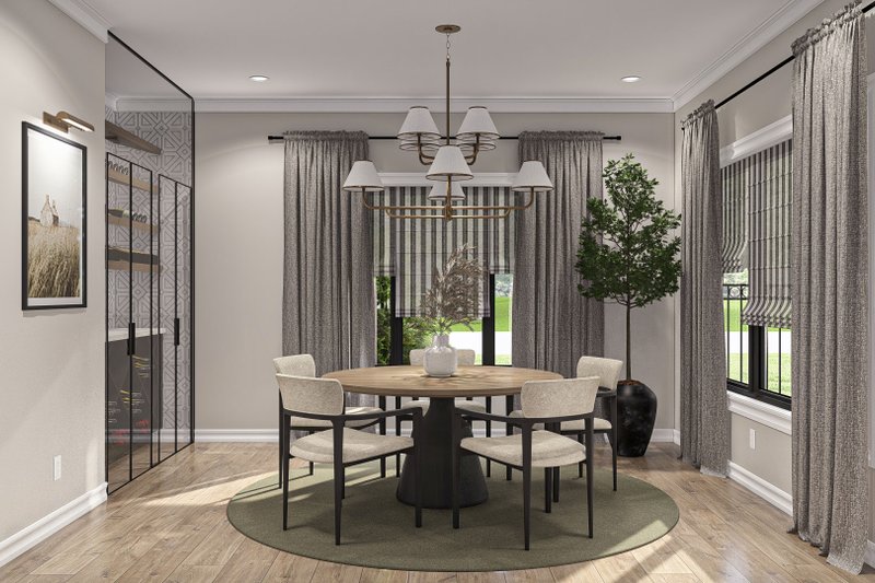 House Blueprint - Interior - Dining Room 1 for Modern House Plan #455-504 - 4 bed, 4 bath