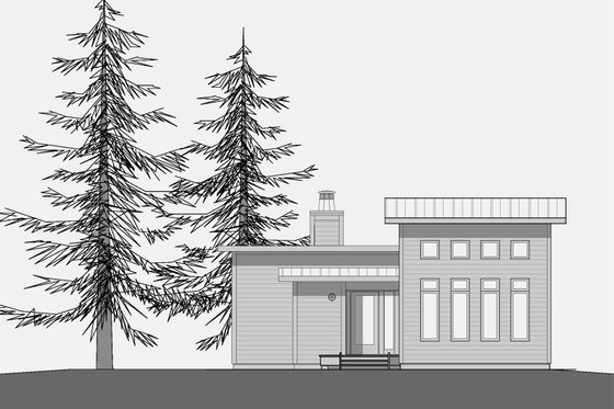 Exterior - Other Elevation 4 for Modern House Plan #531-4 - 1 bed, 1 bath