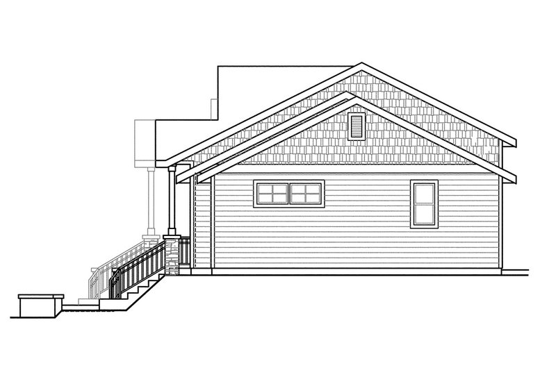 Architectural House Design - Exterior - Other Elevation 1 for Craftsman House Plan #124-1076 - 6 bed, 5 bath