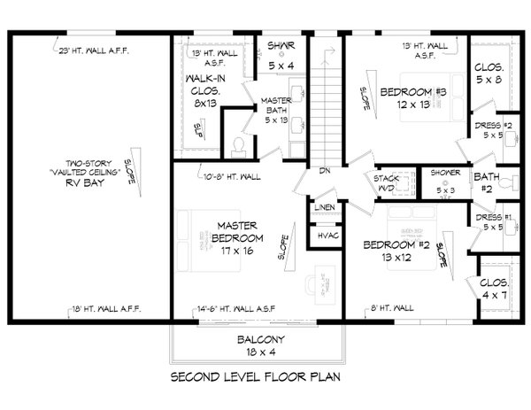 Architectural House Design - Country Floor Plan - Upper Floor Plan #932-1243
