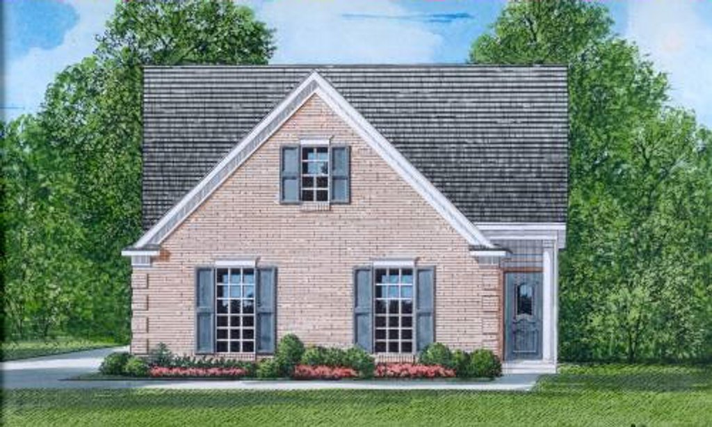 Exterior - Front Elevation 2 for Traditional House Plan #424-53 - 3 bed, 2 bath