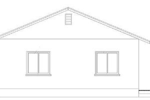Exterior - Rear Elevation for Ranch House Plan #1-172 - 2 bed, 1.5 bath