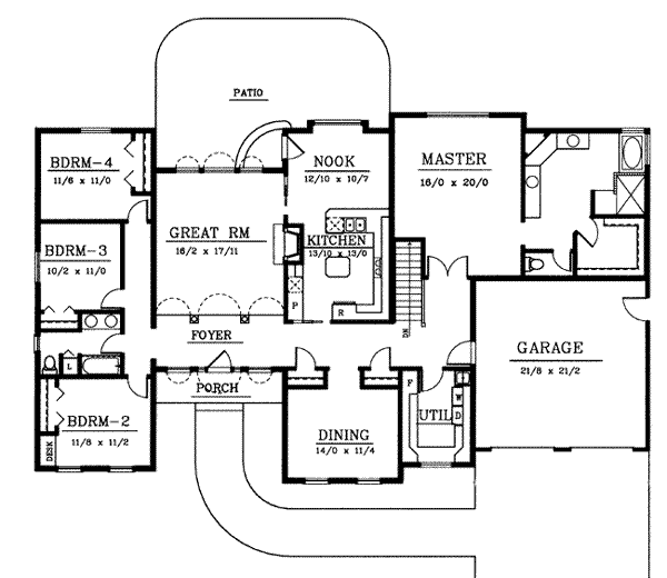 European Floor Plan - Main Floor Plan #93-103