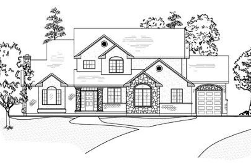 Architectural House Design - Traditional Exterior - Front Elevation Plan #5-210