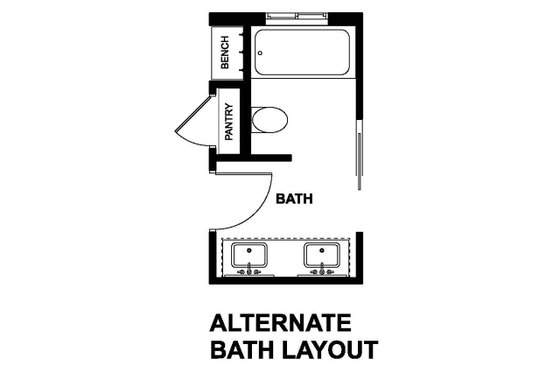 Floor Plan - Other Floor for Farmhouse House Plan #126-299 - 1 bed, 1 bath