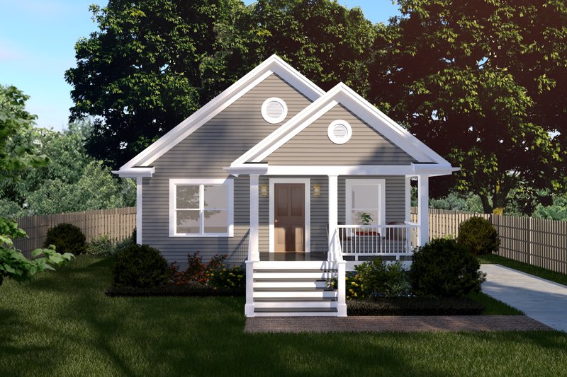 Bungalow Style House Plan - 3 Beds 2 Baths 1092 Sq/Ft Plan #79-116 Exterior
