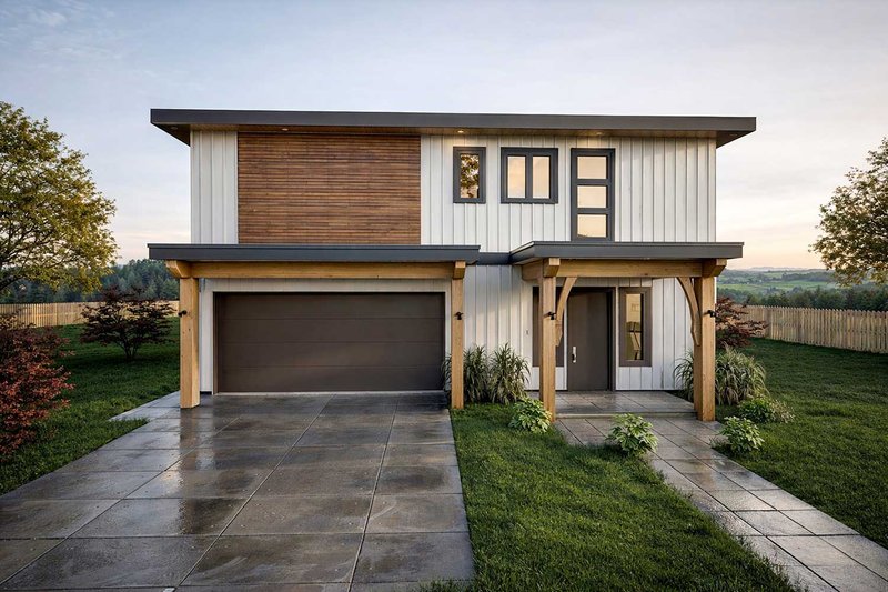 House Blueprint - Exterior - Front Elevation 3 for Farmhouse House Plan #1101-54 - 3 bed, 3 bath