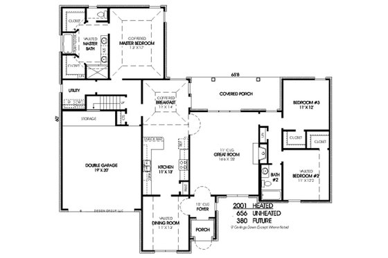 Floor Plan - Main Floor for Traditional House Plan #424-273 - 3 bed, 2 bath