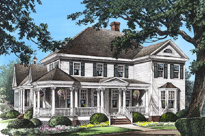 Dream House Plan - Southern Exterior - Front Elevation Plan #137-118