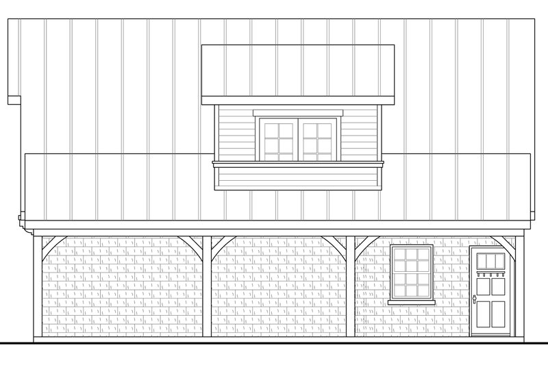 Home Plan - Exterior - Other Elevation 1 for Craftsman House Plan #124-941 - 1 bed, 1 bath