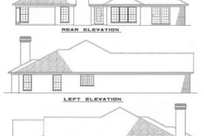 House Plan Design - Exterior - Rear Elevation for Traditional House Plan #17-162 - 3 bed, 2 bath
