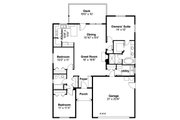 Traditional Style House Plan - 3 Beds 2 Baths 1497 Sq/Ft Plan #124-1027 